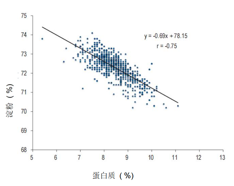 淀粉 vs 蛋白质, 2025年美国整体水平