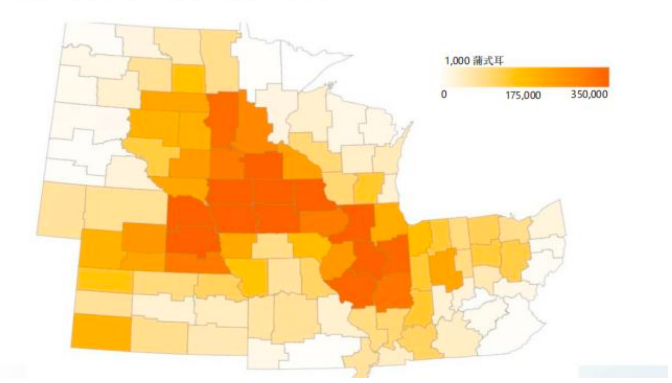 农业统计区的2025美国玉米产量评估